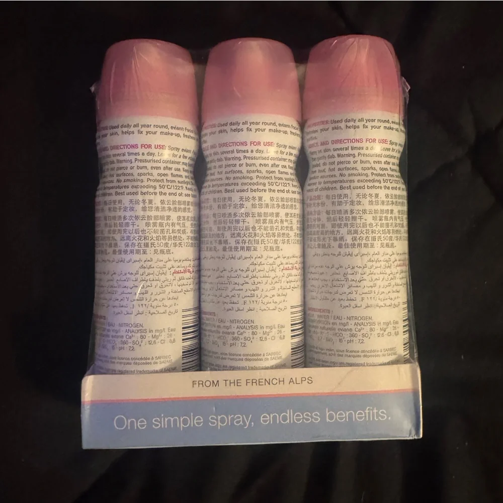 evian Facial Spray Trio - Pink & White 1.7oz - Picture 4 of 4